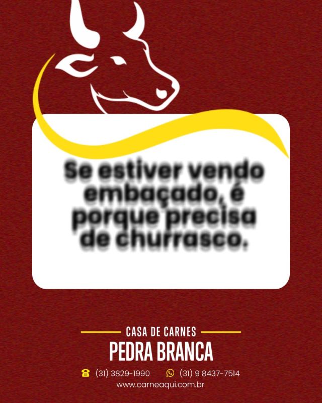 E aí? Como anda sua visão?ð
Vem pra Casa de Carnes Pedra Branca!
É qualidade, é sabor, é confiança, é o melhor para a sua mesa todos os dias!❤ð
.
☎ (31) 3829-1990
ð± (31) 9 84377514
ð Avenida José Antônio, 2490, Pedra Branca, Ipatinga/MG.