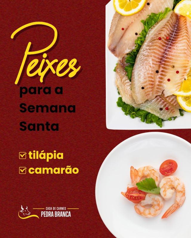 A Semana Santa chegou e preparamos o melhor para você! ðð¤
Em nossa Casa de Carnes Pedra Branca, você encontra os melhores peixes para sua Semana Santa: tilápia e camarão fresquinhos, selecionados cuidadosamente para garantir qualidade e sabor.
Venha experimentar e leve para casa o melhor da nossa seleção de pescados!
.
☎ (31) 3829-1990
ð± (31) 9 84377514
ð Avenida José Antônio, 2490, Pedra Branca, Ipatinga/MG.